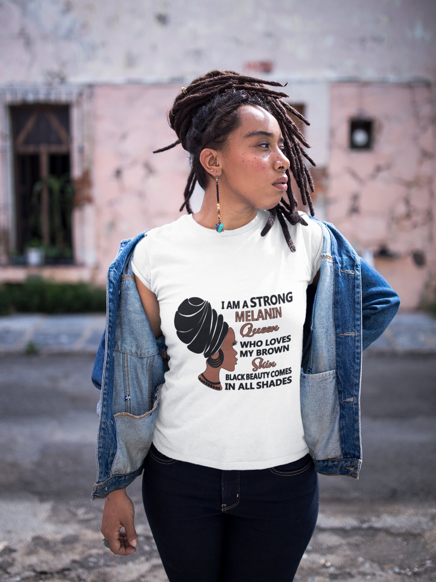 Strong Melanin Queen Afrocentric Beauty Shades T-Shirt Strong Melanin Queen Afrocentric Beauty Shades T-Shirt