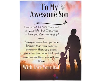 Father to Son Velvet Blanket | Sunset Silhouette Keepsake