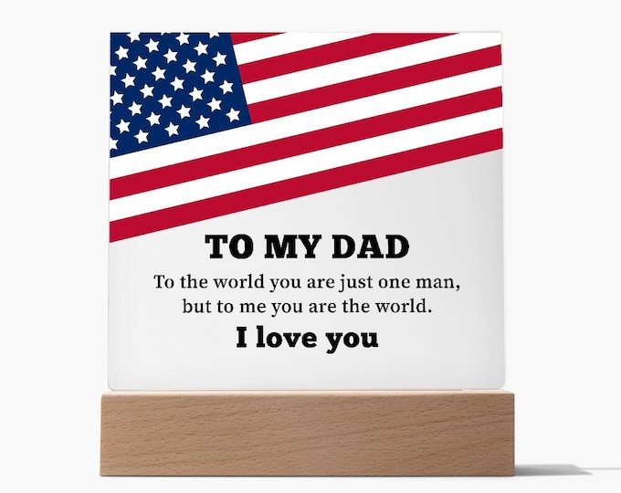 Dad Soldier Acrylic Plaque/Father's Day Gift/Birthday Gift