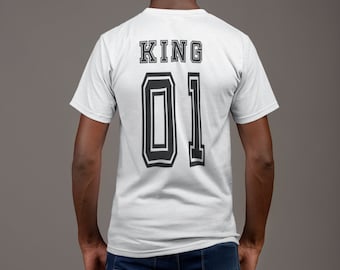 Men's King 01 T-shirt, Crown Tee, Hip Hop Shirt, Streetwear T-shirt, Unique Gift for Him