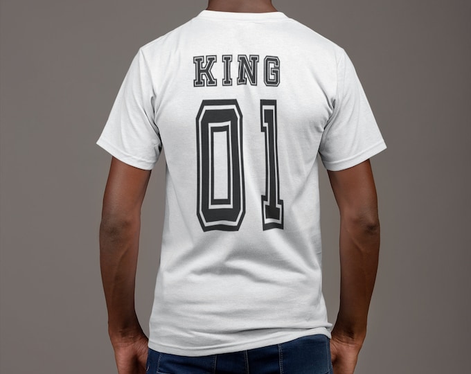 Men's King 01 T-shirt, Crown Tee, Hip Hop Shirt, Streetwear T-shirt, Unique Gift for Him