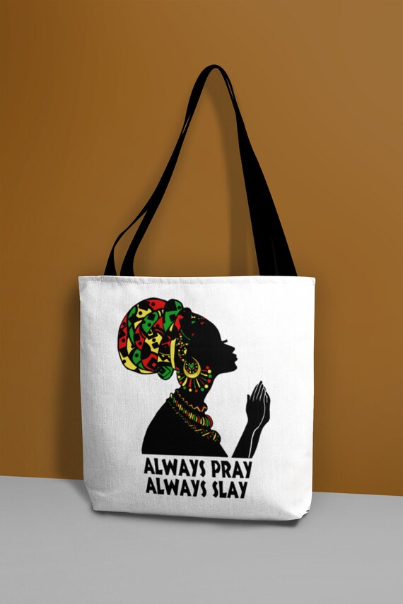Always Pray Always Slay Tote (white)