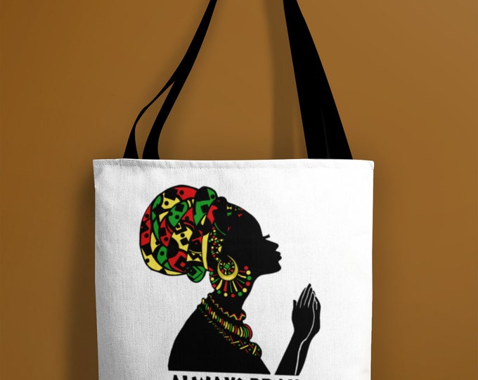 Always Pray Always Slay Tote (white)
