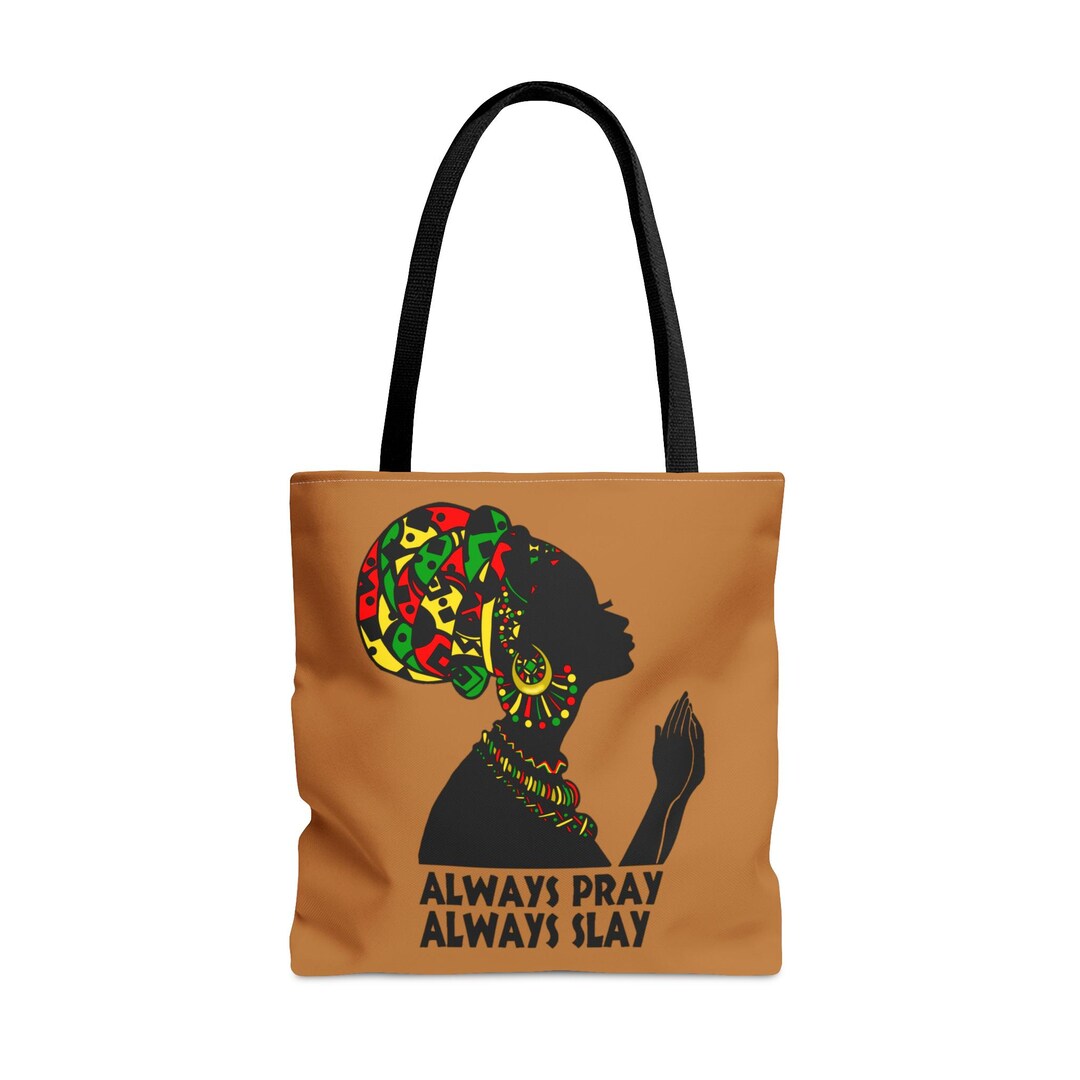 Always Slay Always Pray Always Slay Tote Bag in Brown - Etsy