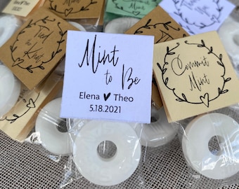 Wedding Favors Mint To Be, Lifesavers Mint Candy for Guests with Personalized Labels, Assembled Tagged Mints, High Quality, Bridal Shower