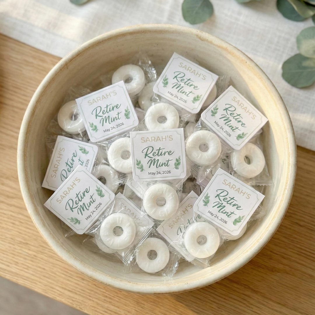 Retirement Party Favors for Guest, Personalized RetireMint Life Savers Mint Favors, Funny 