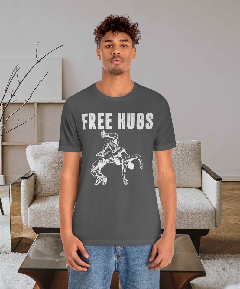 Wrestling Shirt Free Hugs Wrestling Shirt Wrestling Match Etsy