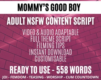 NSFW Erwachsenen Inhalt Creation Script, SW Script, FemDom, Sexting, Erwachsene Industrie, Phone Sex, Fetish, Onlyfans, Audio Script, JOI Video Script