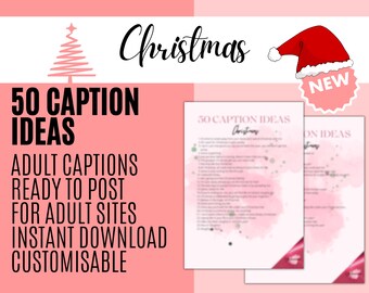 50 Christmas Adult Captions, SW Captions, Sex Work Ideas, Content Creator, Twitter Captions, OnlyFans, Fansly, LoyalFans, CamGirl, Phone Sex