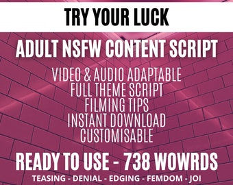 Guión de contenido NSFW, Onlyfans, Guión de audio y vídeo, Edging, FemDom, JOI, Creador de contenido para adultos, Guión de sexting, CamGirl, Fansly, Clips4Sale,