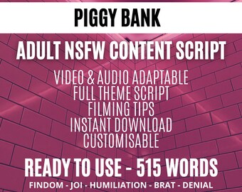 Findom Script, Financial Domination Script, JOI, Humiliation, Kink, Audio Video Clip Script, Adult Content, Sex Work, Onlyfans, Fansly Idea