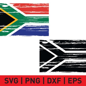 Bandiera sudafricana in difficoltà SVG / Ready To Cut Files / svg, png, dxf, eps / Alta qualità