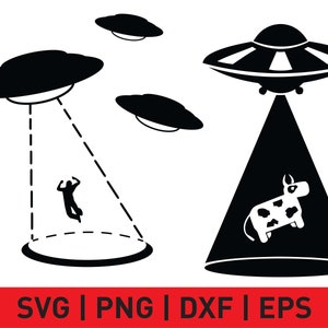 Alien Abduction Pack SVG / Ready To Cut Files / svg, png, dxf, eps / High Quality