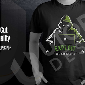 Hacker T-Shirt svg Design nutzen das unerwartete Jpg Lustige Bilder Freunde png Cricut Silhouette Dateien Digital high Geek eps Überwältigtes Leben
