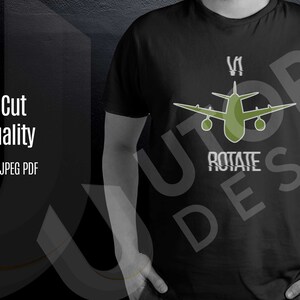 Airplane T-Shirt svg design flight v1 simulator rotate jpg Funny Images take-off png Silhouette Files DigitalGeek eps Overwhelmed Life plane