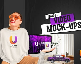 Image & Video Mockup, Unisex T-shirt Mock Up, T-Shirt Mockup, Male T-shirt Mock up, Tshirt Mockup, Video car Mockup, Mug, object mock-up