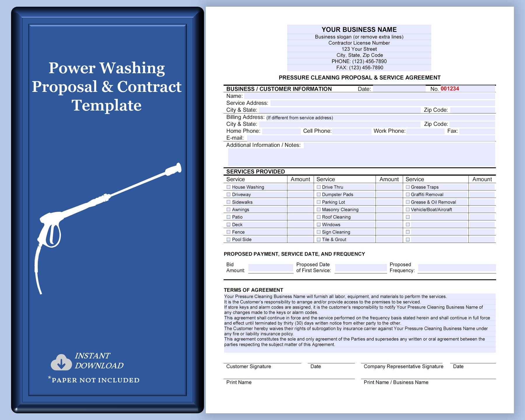 power washing business plan sample