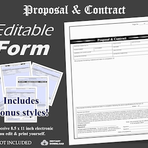 Proposal & Contract with OPEN Drawing Area, Best Proposal Template For Construction Projects, General Contractor Building Proposal Template