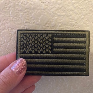 American Flag - Olive Green Tactical Patch - Free Shipping