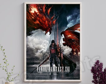 Final Fantasy XVI 16 Affiche officielle Wall Art Print Room Decor A1 A2 A3 A4 A5