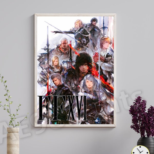 Final Fantasy XVI 16 Dominants Rare Official Poster Wall Art Print Room Decor A1 A2 A3 A4 A5