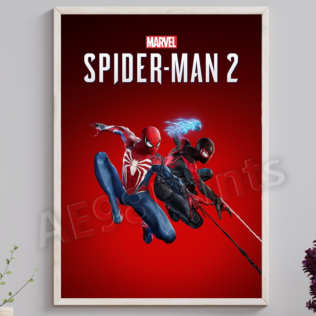 Affiche du film Spider Man 2 encadrée et prête à être accrochée