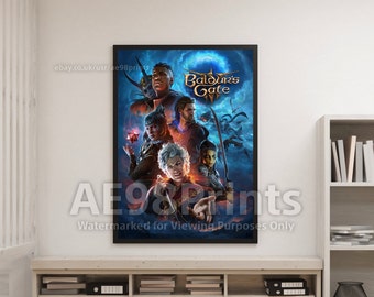 Baldurs Gate 3 III Gaming Video Game Poster Wall Art Print Room Decor A1 A2 A3 A4 A5