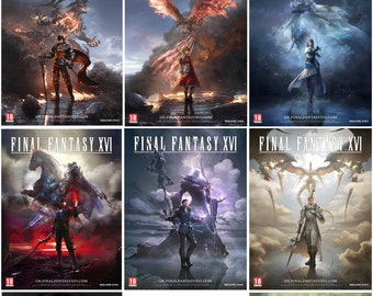 Final Fantasy XVI 16 Dominants Posters Wall Art Print Room Decor A1 A2 A3 A4 A5