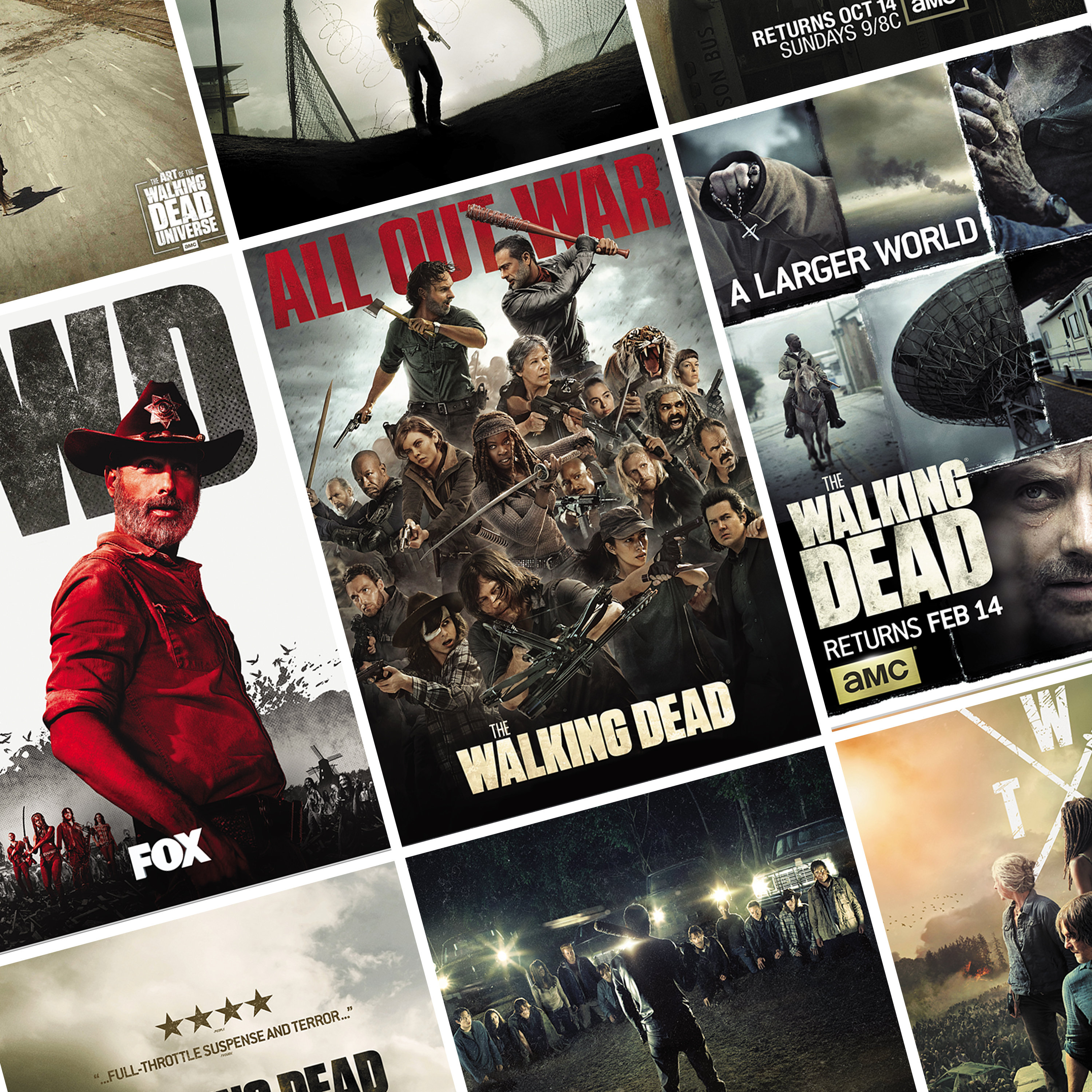 CoolPrintsUK Poster The Walking Dead - Affiche Film Sans Bordure A3 420x297 Mm Haute Qualité