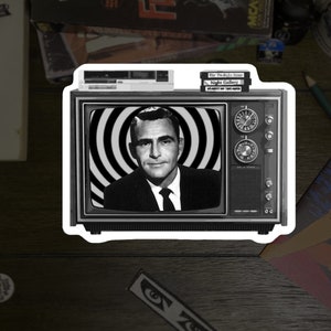 Twilight Zone/Rod Serling 2"x3" Vinyl Sticker