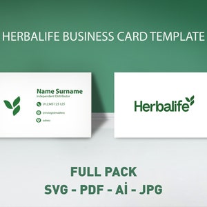 Herbalife Nowe Logo Wizytówka Szablon Cyfrowy Produkt