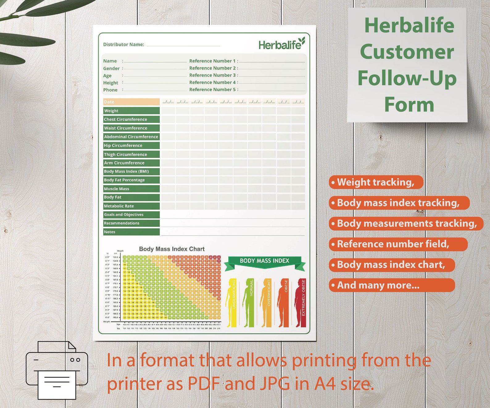 Herbalife Body Mass Index Chart And Customer Tracking Form Etsy Herbalife Body Mass Index Chart And Customer Tracking Form Etsy
