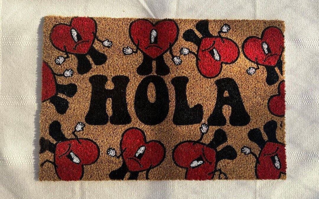 Bad Bunny Doormat Spanish Doormat Front Door Decoration Etsy