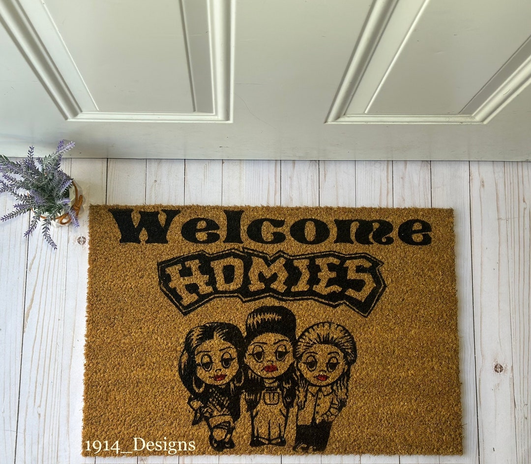 Homies Doormat, Front Door Decoration, Personalized Gifts, Chicano Home