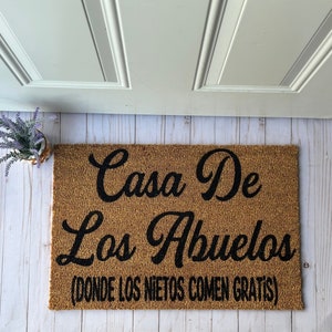 Abuelos Doormat|Funny Doormat|Front Door|Grandparent gifts|Decoration|CustomDoormat|Spanish doormat| Funny Gifts| Mexican Decor