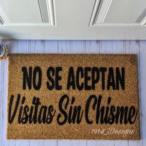 No Se Aceptan Visitas|Funny Doormat|Spanish Doormat|Front Door Decoration|Personalized Gifts|Hand Painted|Cute Doormat|Outdoor Doormat|