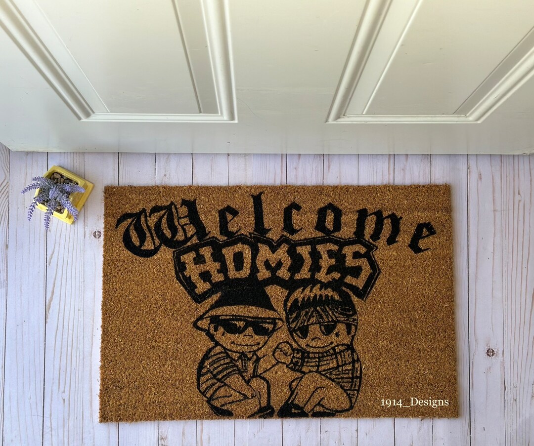 Homies Doormat, Front Door Decoration, Personalized Gifts, Chicano Home