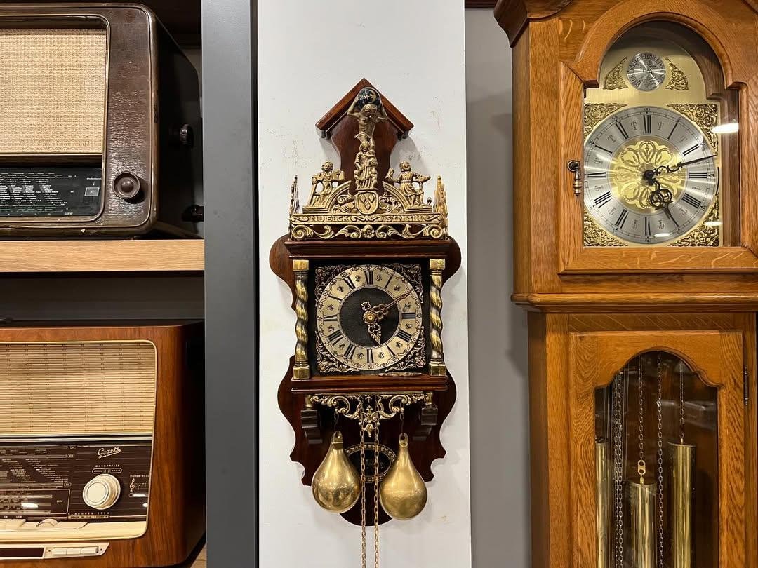 1940s Antique Dutch Clock, Art Deco