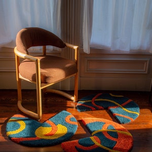 Three Quarter Circle Corner Rugs