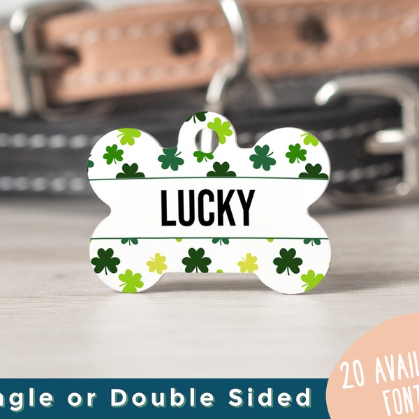 Clover Dog Tag Etsy
