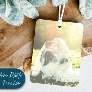 Custom Air Freshener, Double Sided Picture Car Air Freshener, Car Air Freshener, Customized Car Air Freshener, Stocking Stuffer Gift
