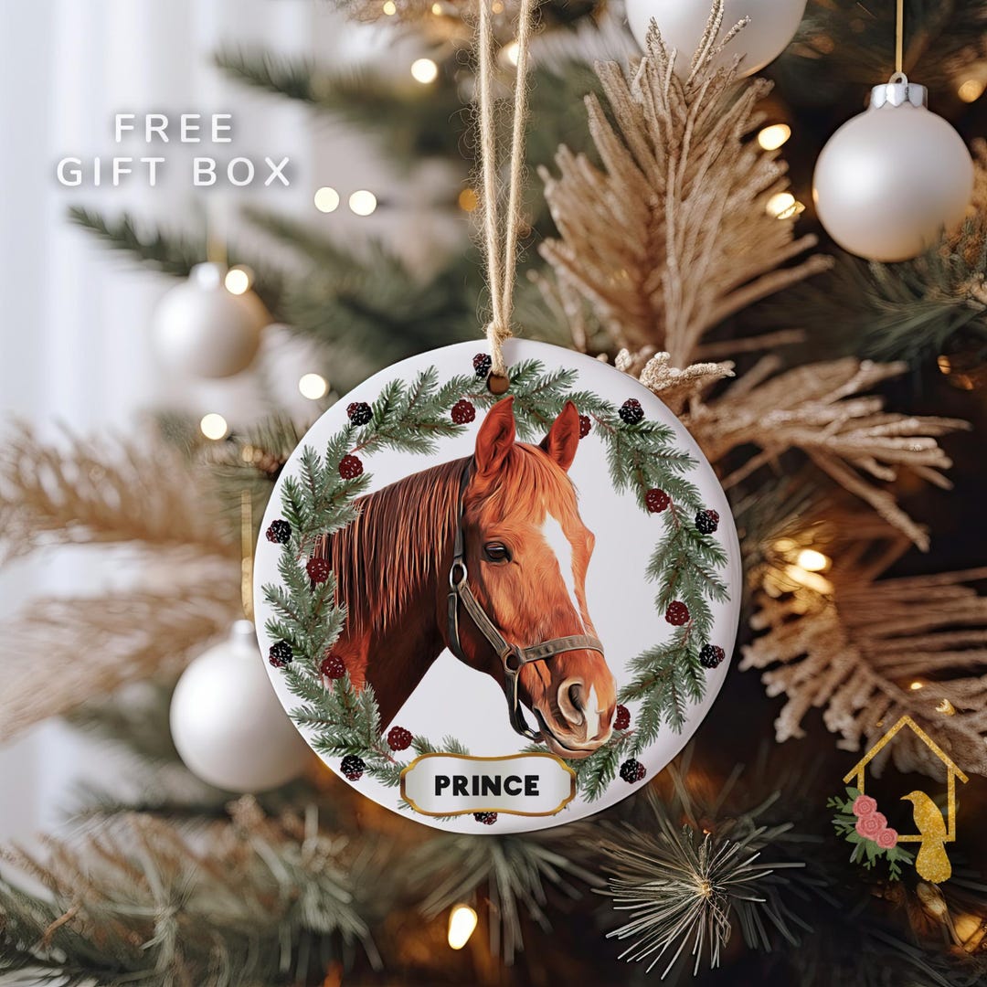 Custom Horse Ornament - Personalized Horse Gift for Equestrians - Horse ...