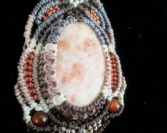 Colgante Sunstone macrame