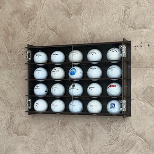 Golf Ball Display Case For 20 ball , Golf Ball Holder , Golf Gifts For Dad , Golf Gift idea , Golf Ball Organizer ,Golf Ball Wall Shelf