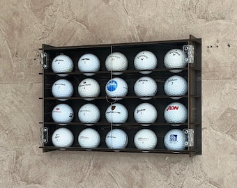 Golf Ball Display Case For 20 ball , Golf Ball Holder , Golf Gifts For Dad , Golf Gift idea , Golf Ball Organizer ,Golf Ball Wall Shelf