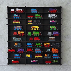 Toy Train Display Case  ,Toy Train Rack,Train Storage,Train Shelf,Toy Train Gift for kids,Wall Mounted Train Display,Train Display ideas