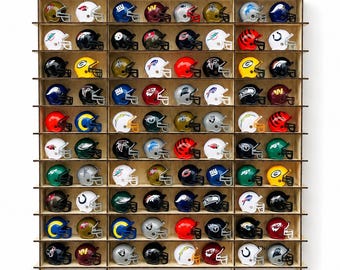 Esdoorn minihelmvitrine, opberger sportmemorabilia, ruimte voor 32 en 80 helmen
