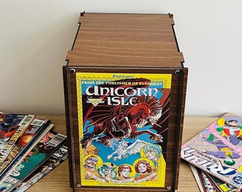 Comic Book Display Box –Wooden Organizer with Lid | Comic Book Keepsake Box | Perfect Gift for Comic Collectors