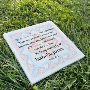 Memorial Plaque - Customized Stone for Remembrance - Perfect Keepsake Grave Marker - Thoughtful Bereavement Gift-Memorial Stone