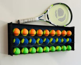 Tennis Ball Display Rack-Custom Wall Mounted Shelf for Tennis Decor,Ball Storage & Gifts for Coaches or Clubs,Estante para pelotas de tenis